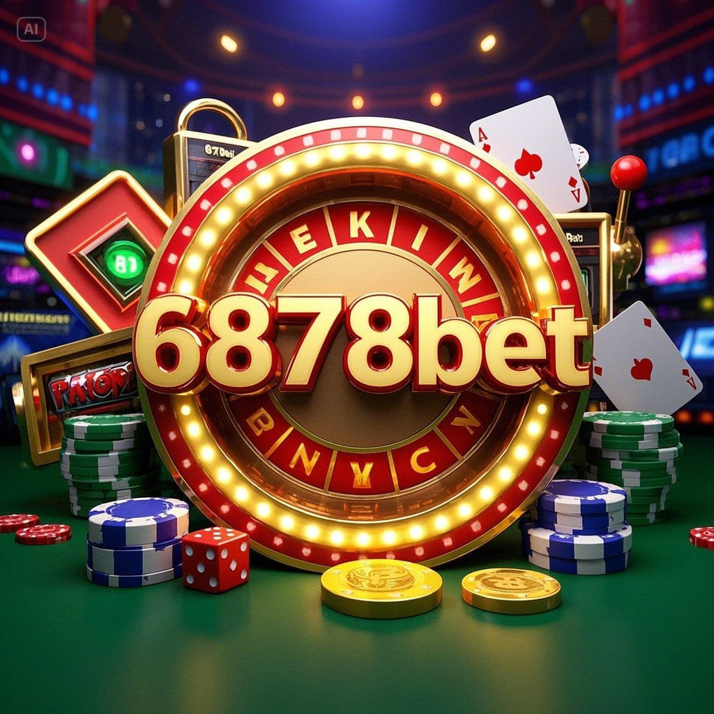 Imagem promocional da 6878bet mostrando a plataforma e suas vantagens